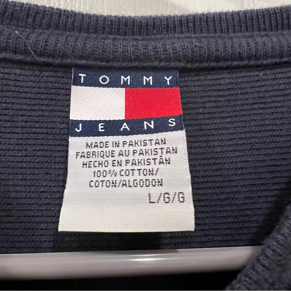 Vintage 90s Y2K Tommy Hilfiger Tommy Jeans Heavyweight Pullover Elbow Patches